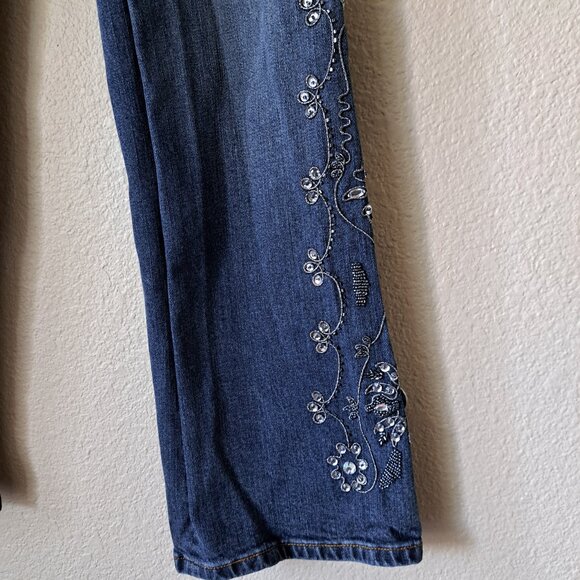INC Concepts y2k Embellished Boot Cut Jeans Size 6P - Picture 4 of 12